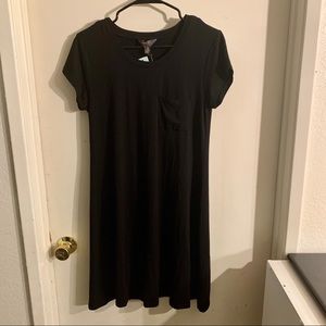 Black short dress with pocket